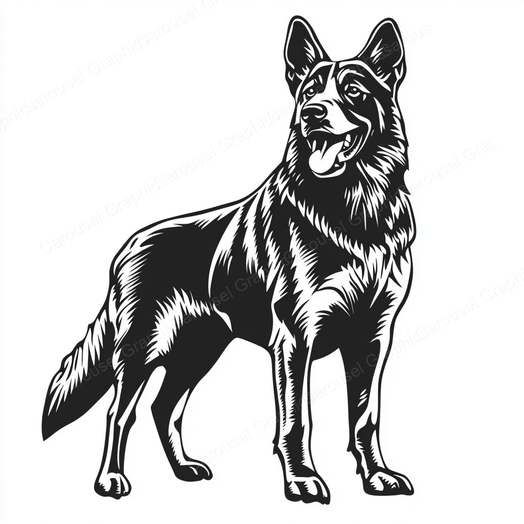 German Shepherd Vector Graphic preview