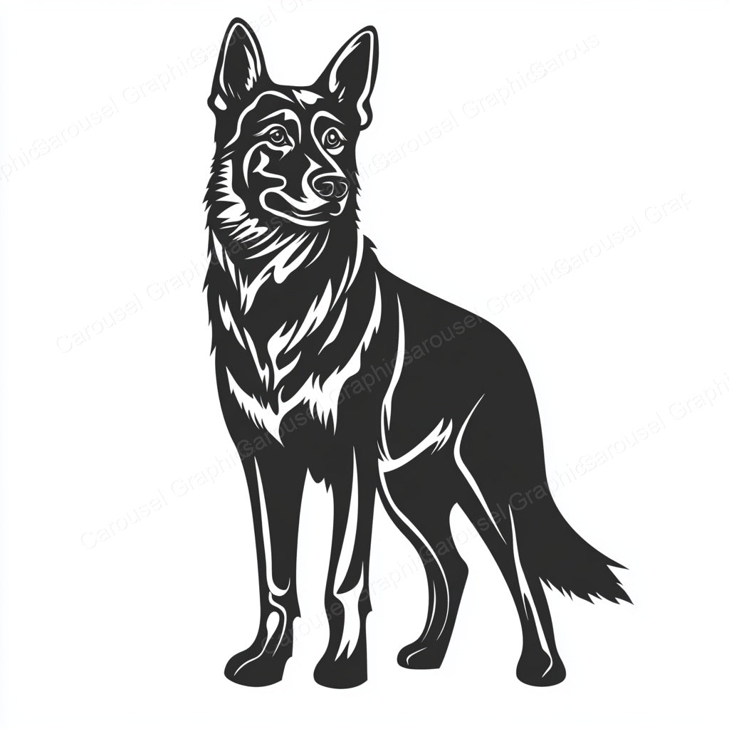 German Shepherd Vector Graphic preview