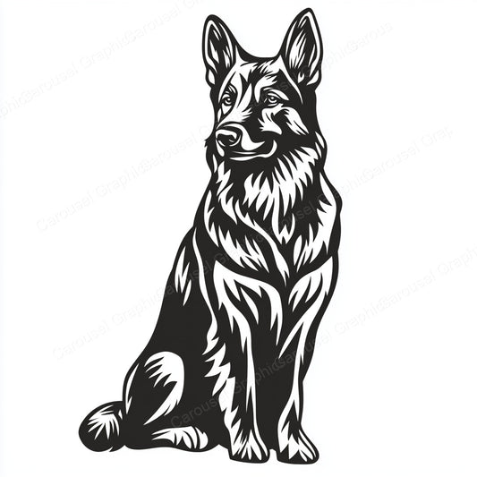 German Shepherd Vector Graphic preview