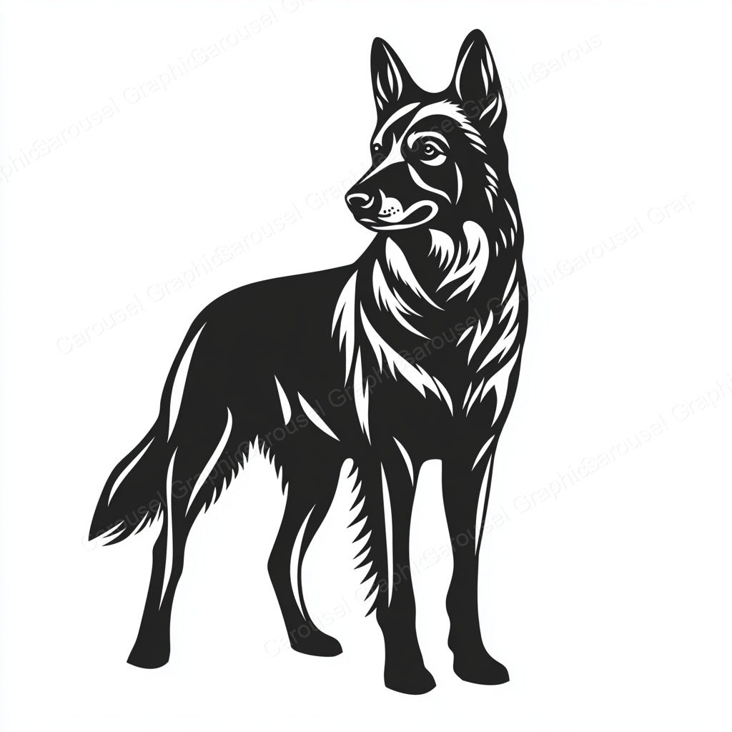 German Shepherd Vector Graphic preview