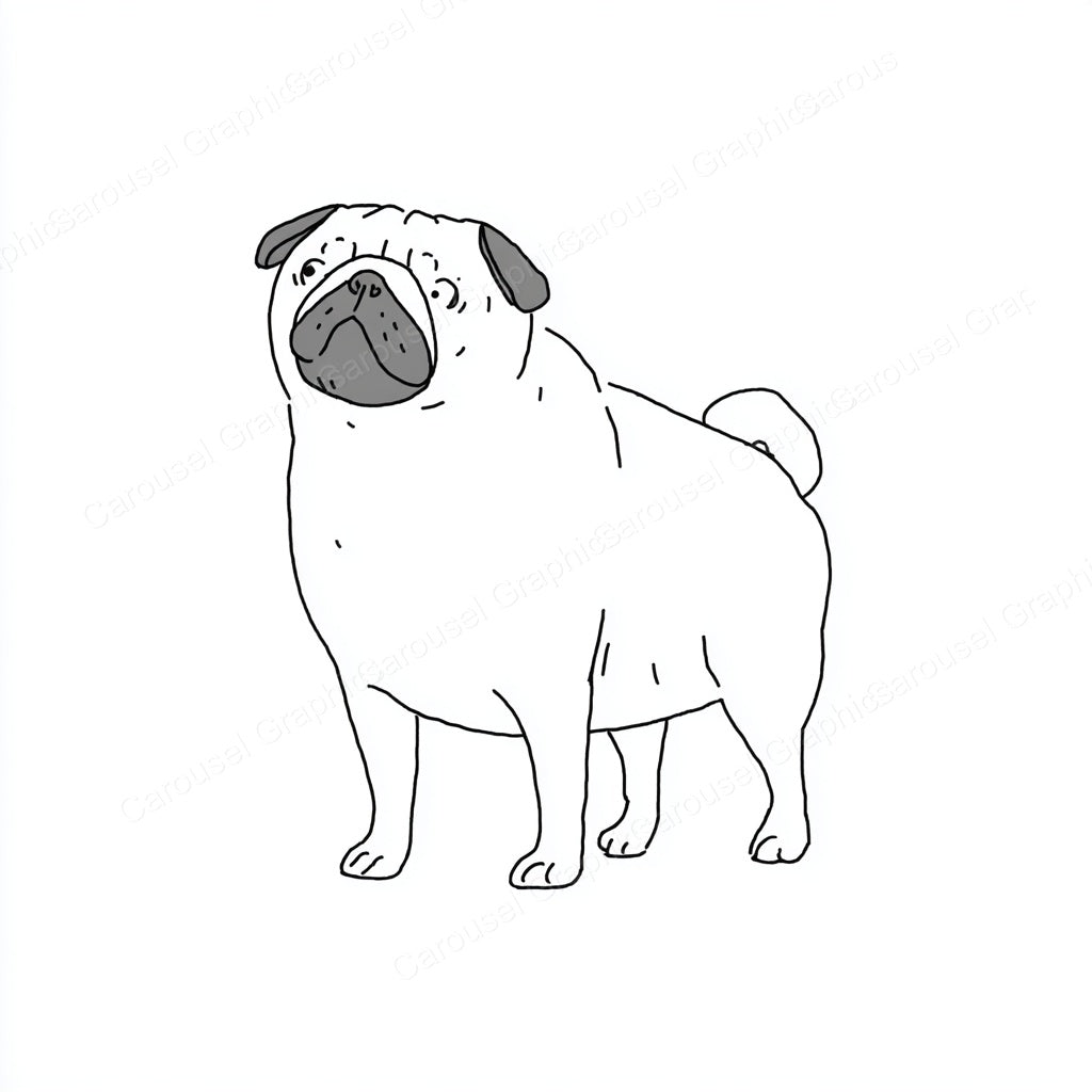 Pug Vector Graphic preview