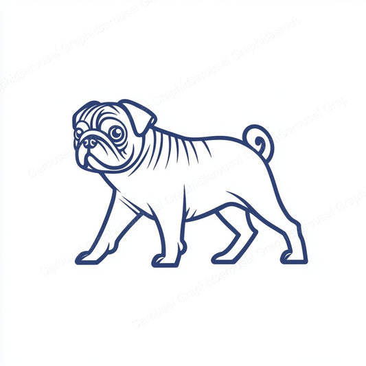Pug Vector Graphic preview
