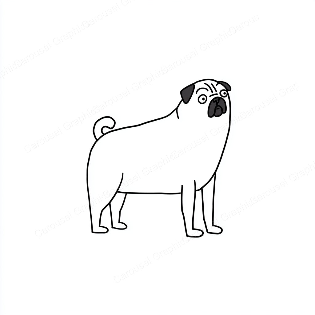 Pug Vector Graphic preview