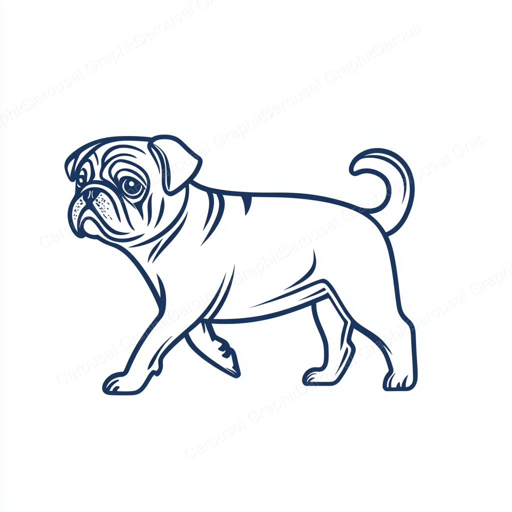 Pug Vector Graphic preview