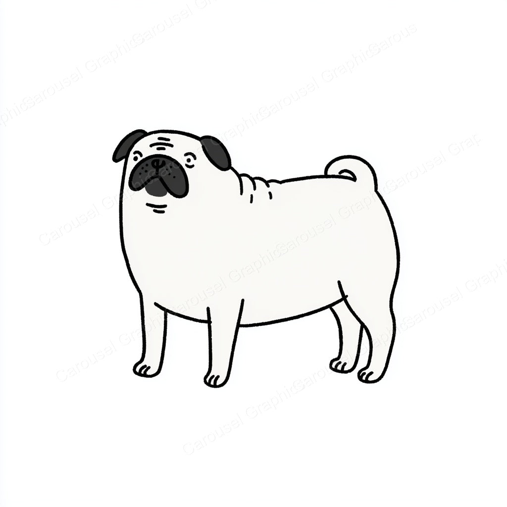 Pug Vector Graphic preview