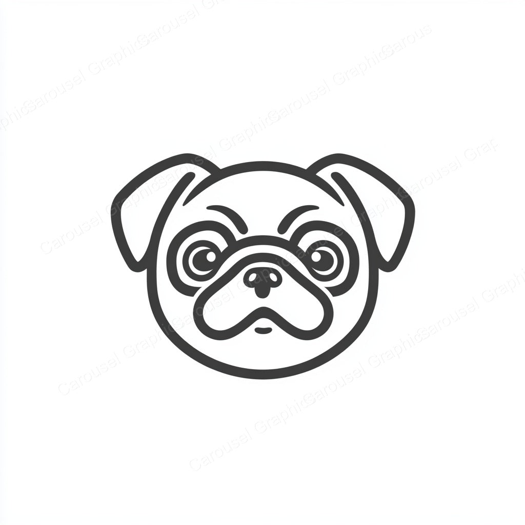 Pug Vector Graphic preview
