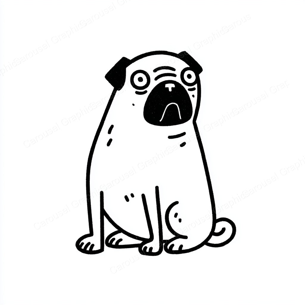 Pug Vector Graphic preview