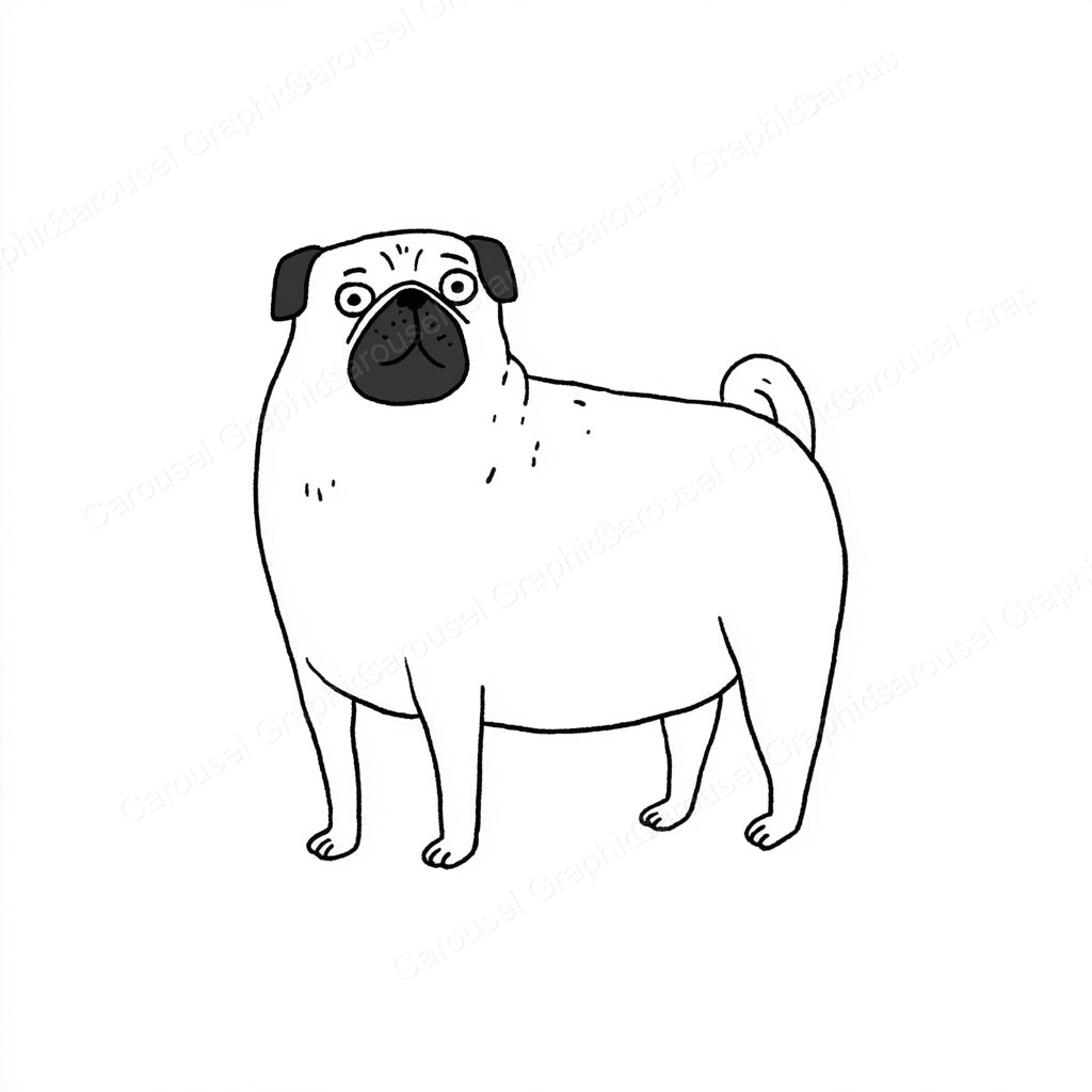 Pug Vector Graphic preview