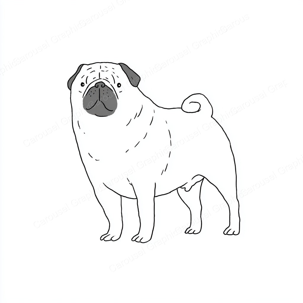 Pug Vector Graphic preview