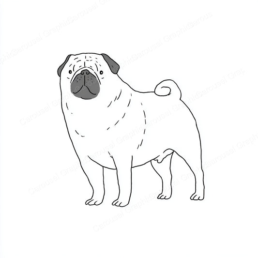 Pug Vector Graphic preview