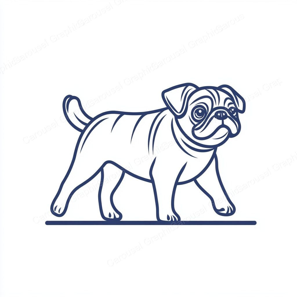 Pug Vector Graphic preview