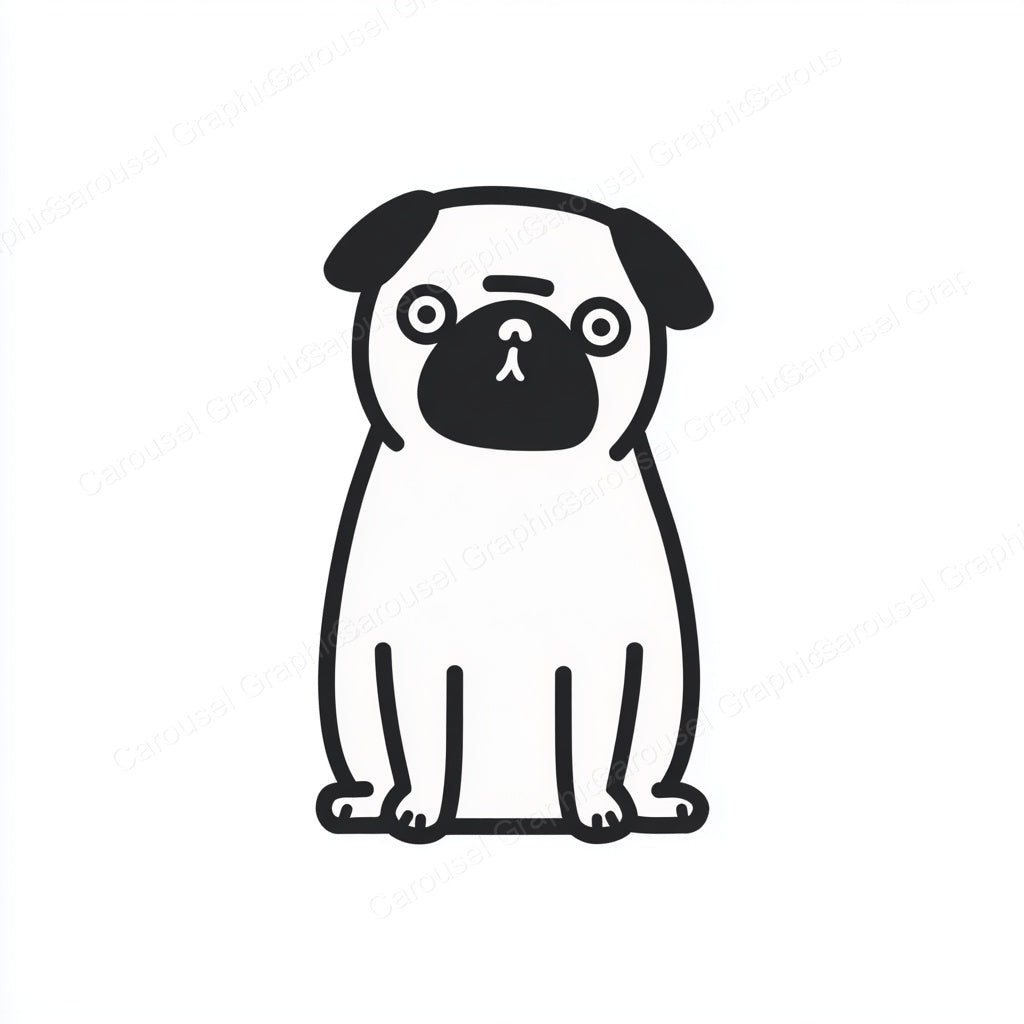 Pug Vector Graphic preview