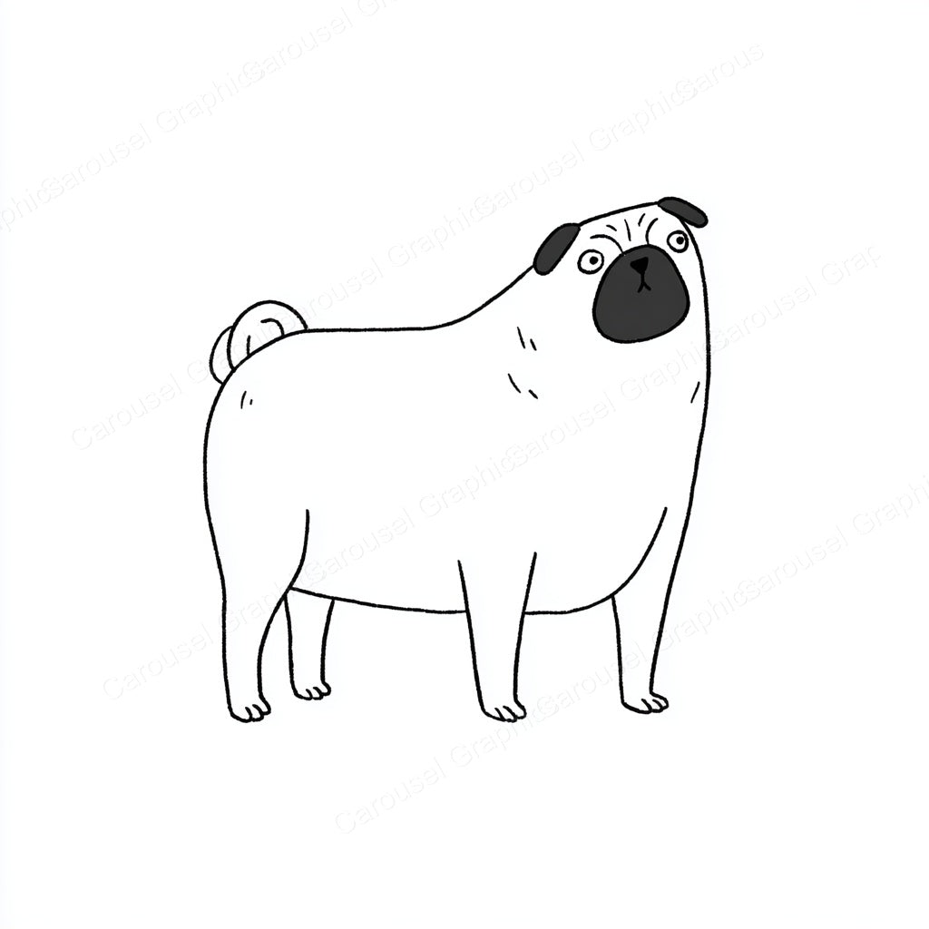 Pug Vector Graphic preview