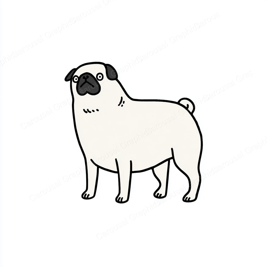 Pug Vector Graphic preview