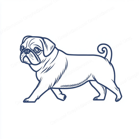 Pug Vector Graphic preview