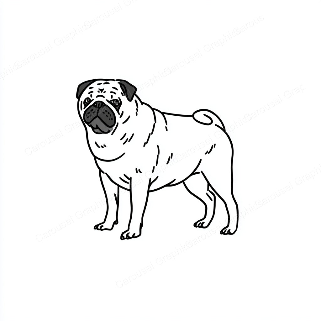 Pug Vector Graphic preview