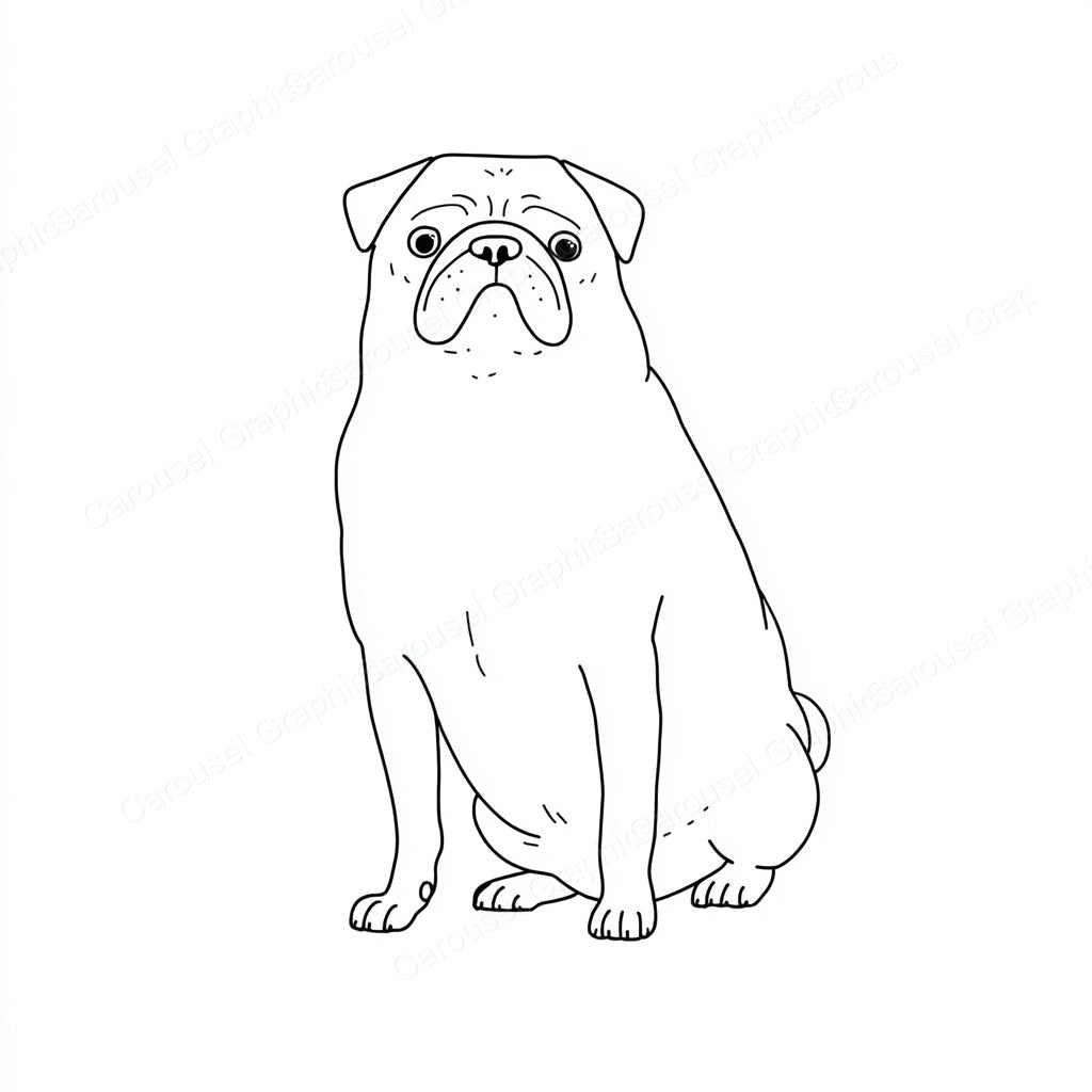 Pug Vector Graphic preview