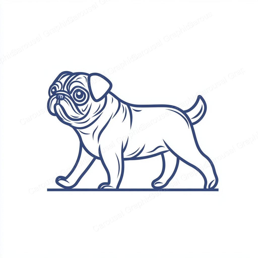 Pug Vector Graphic preview