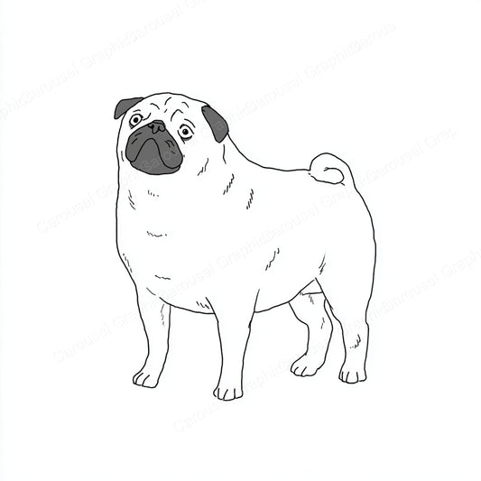 Pug Vector Graphic preview