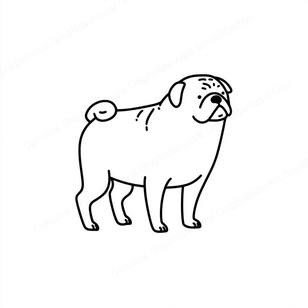 Pug Vector Graphic preview