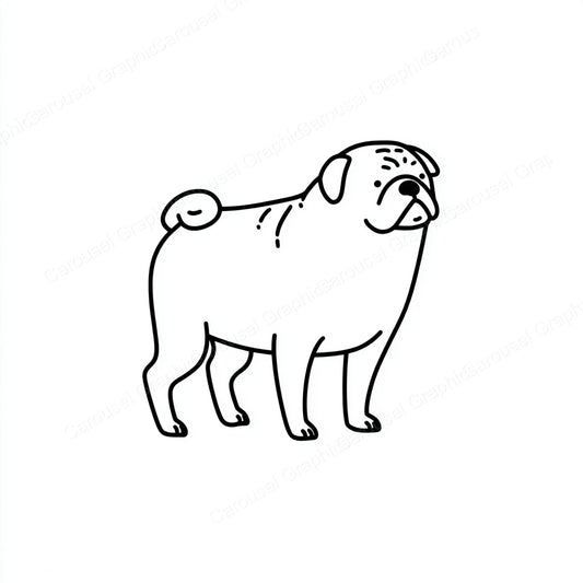 Pug Vector Graphic preview