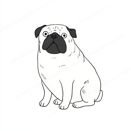 Pug Vector Graphic preview