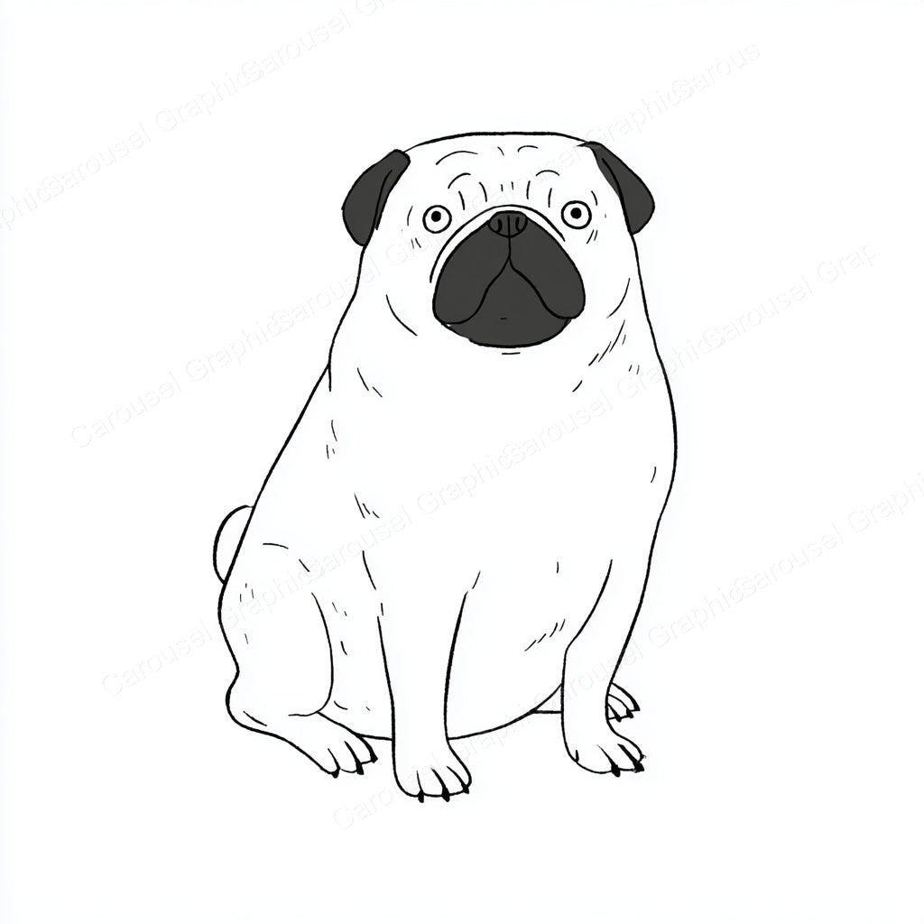 Pug Vector Graphic preview