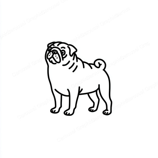 Pug Vector Graphic preview