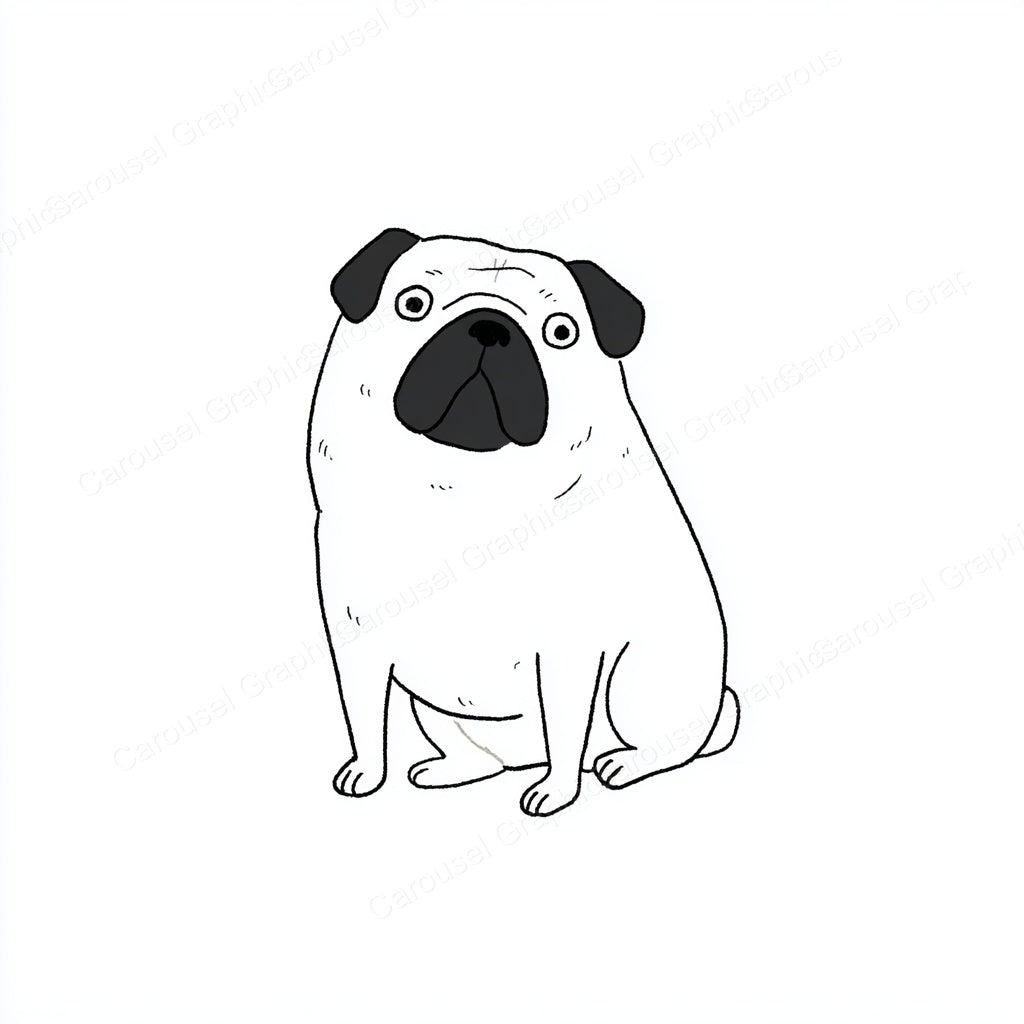 Pug Vector Graphic preview