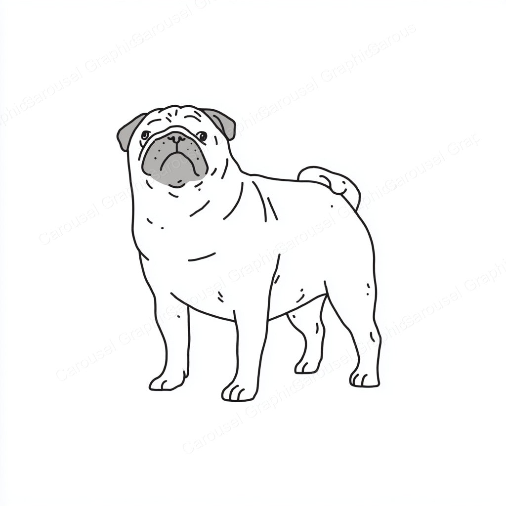 Pug Vector Graphic preview
