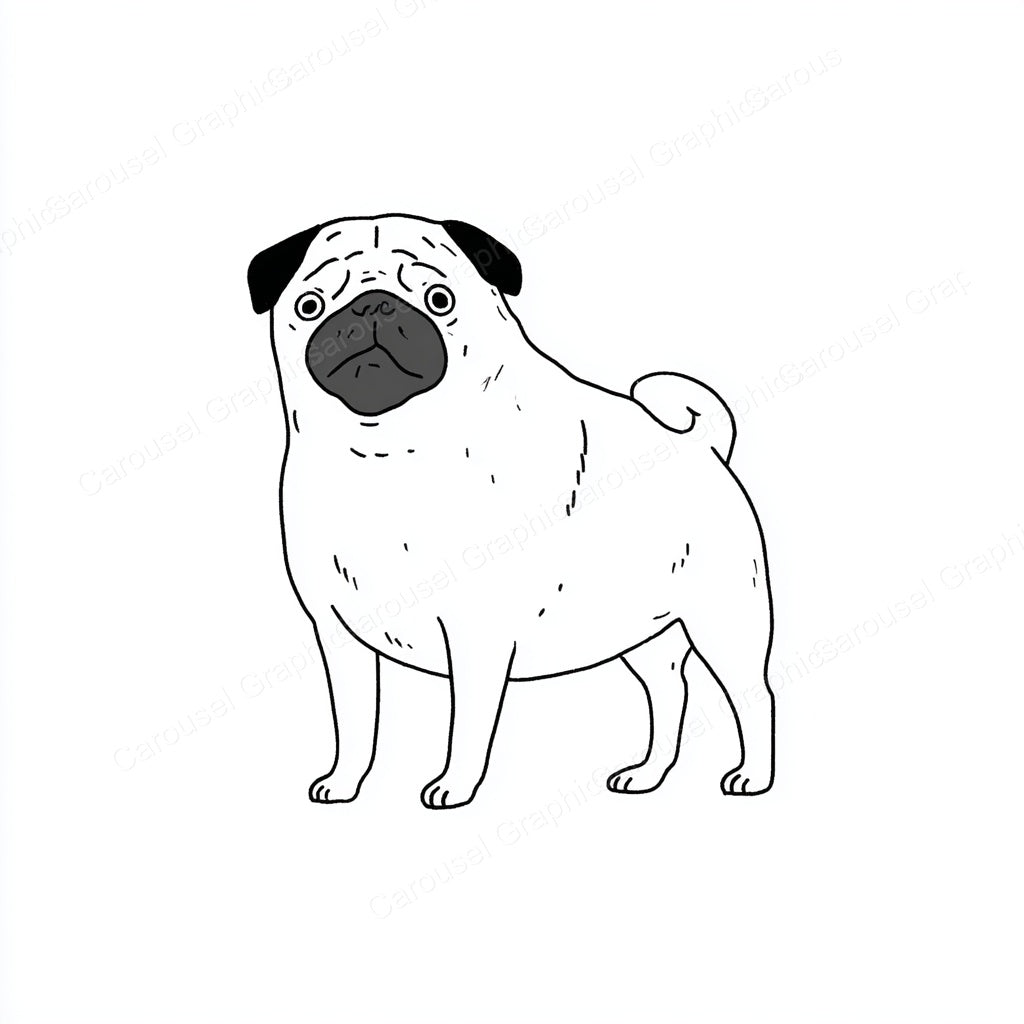 Pug Vector Graphic preview