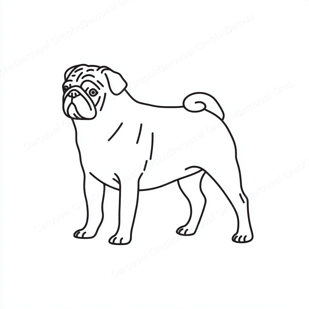 Pug Vector Graphic preview