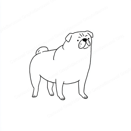 Pug Vector Graphic preview