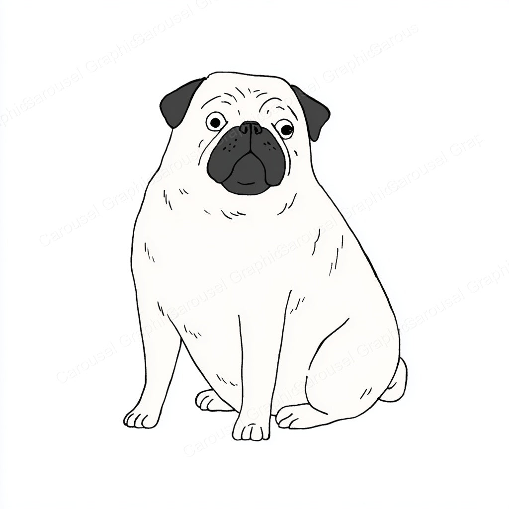 Pug Vector Graphic preview