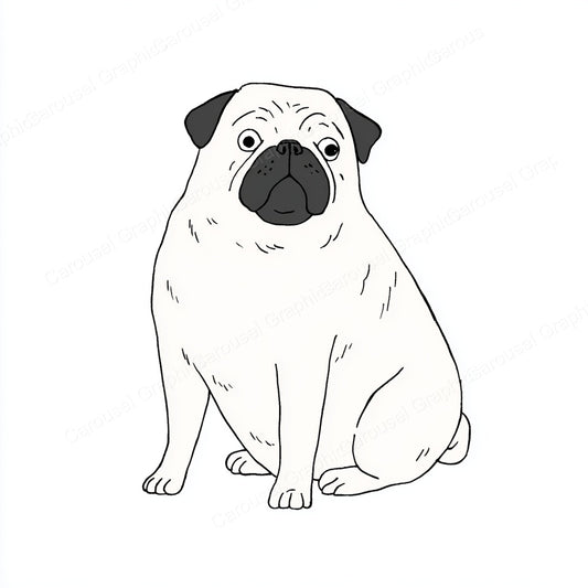 Pug Vector Graphic preview