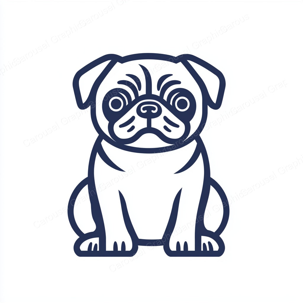 Pug Vector Graphic preview