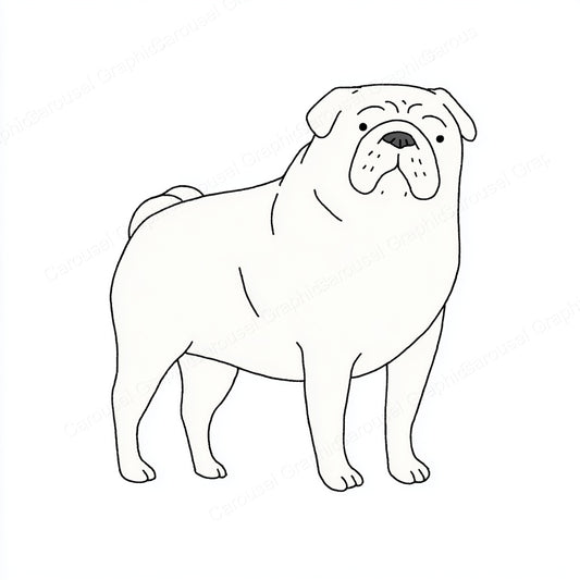 Pug Vector Graphic preview