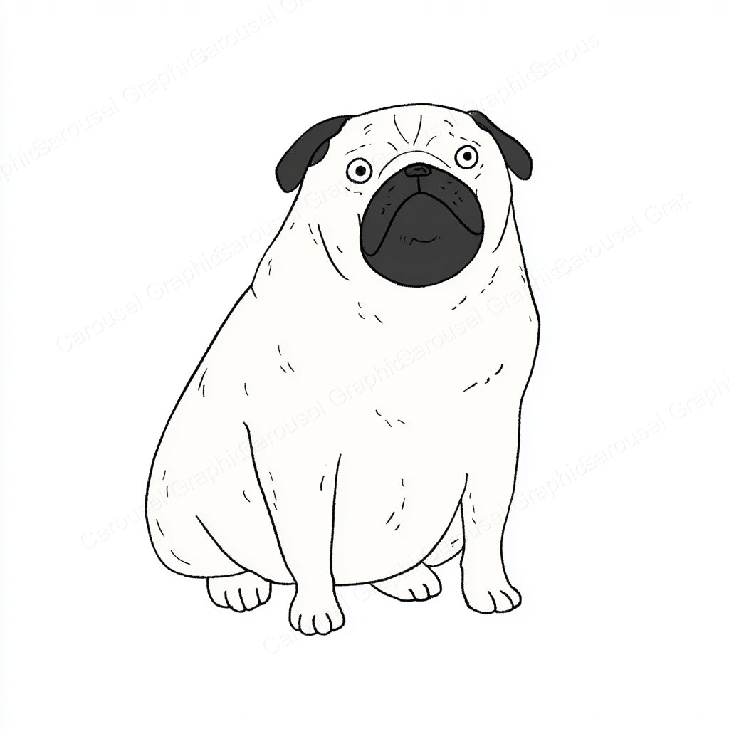 Pug Vector Graphic preview