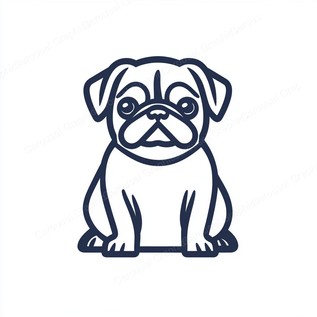 Pug Vector Graphic preview