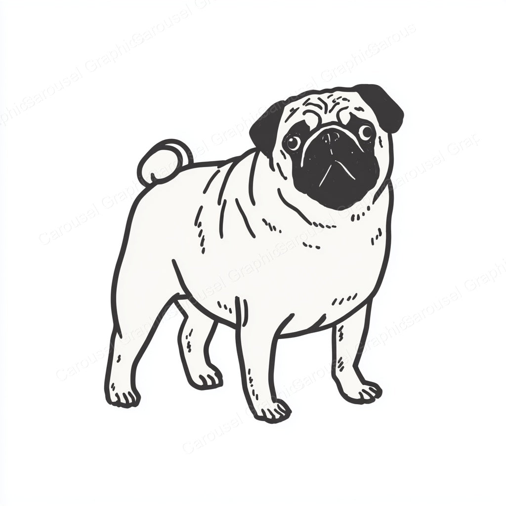 Pug Vector Graphic preview