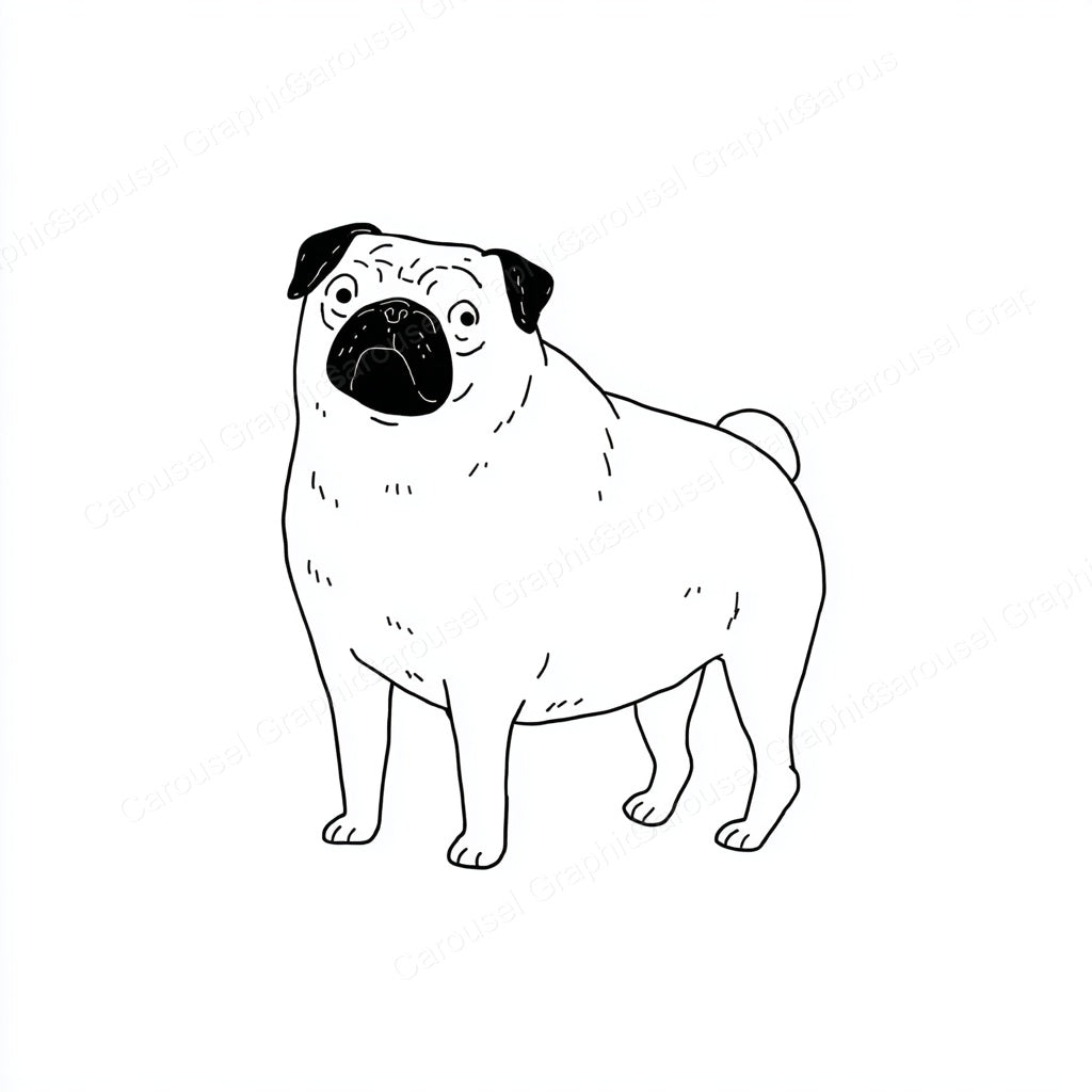 Pug Vector Graphic preview