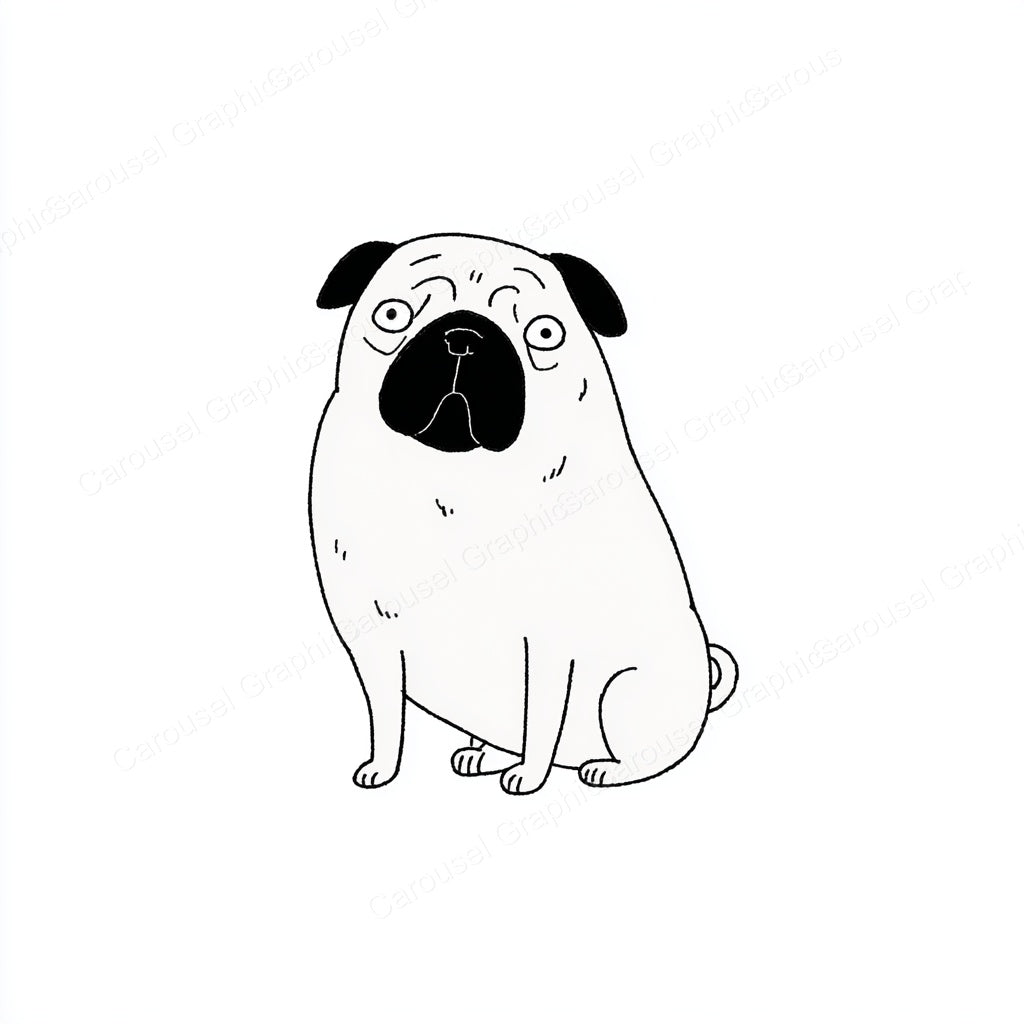 Pug Vector Graphic preview