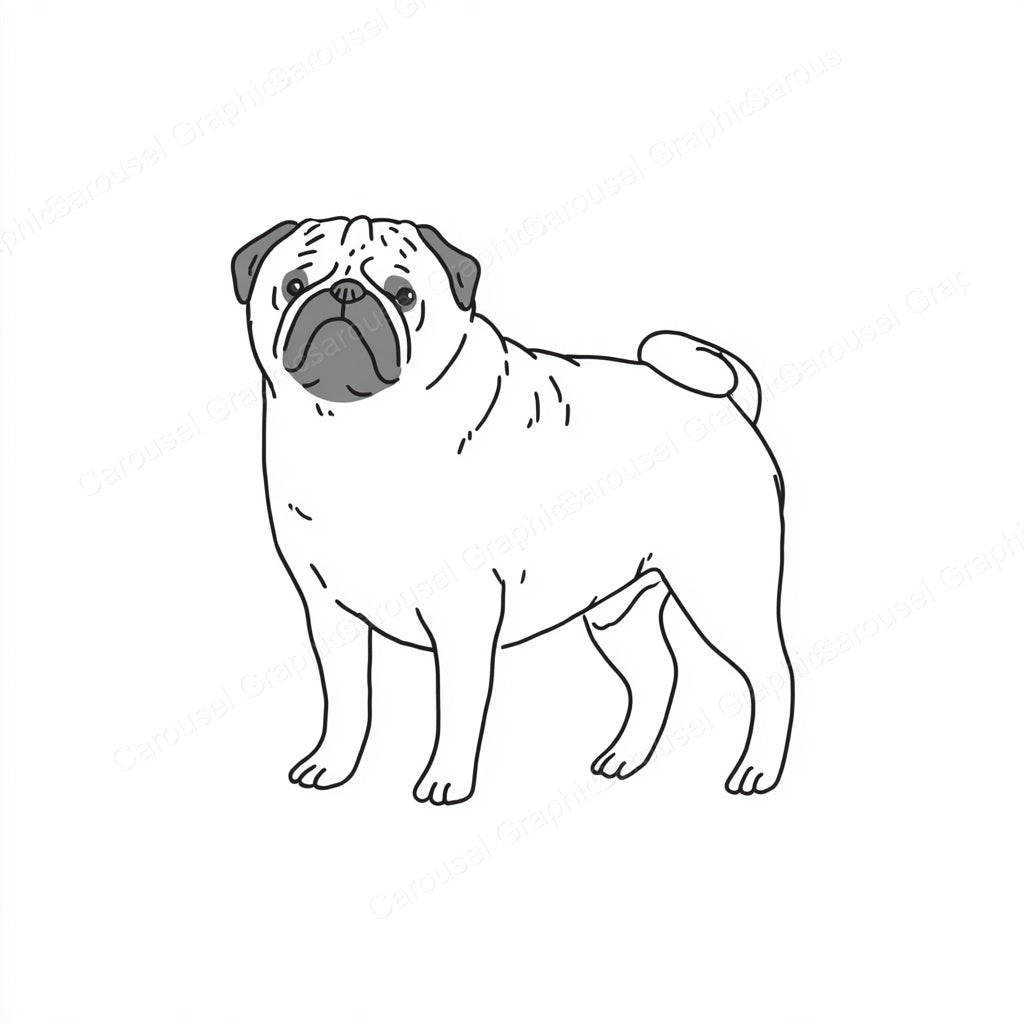 Pug Vector Graphic preview