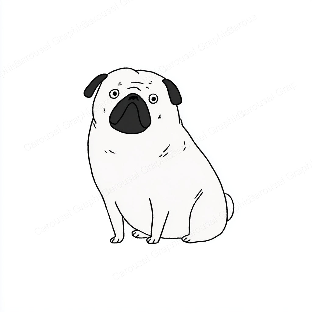 Pug Vector Graphic preview
