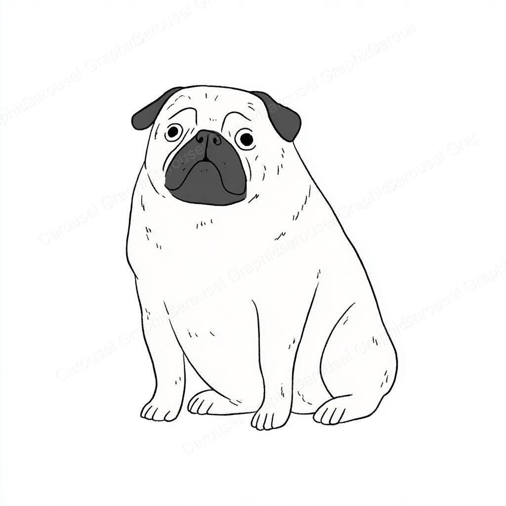 Pug Vector Graphic preview