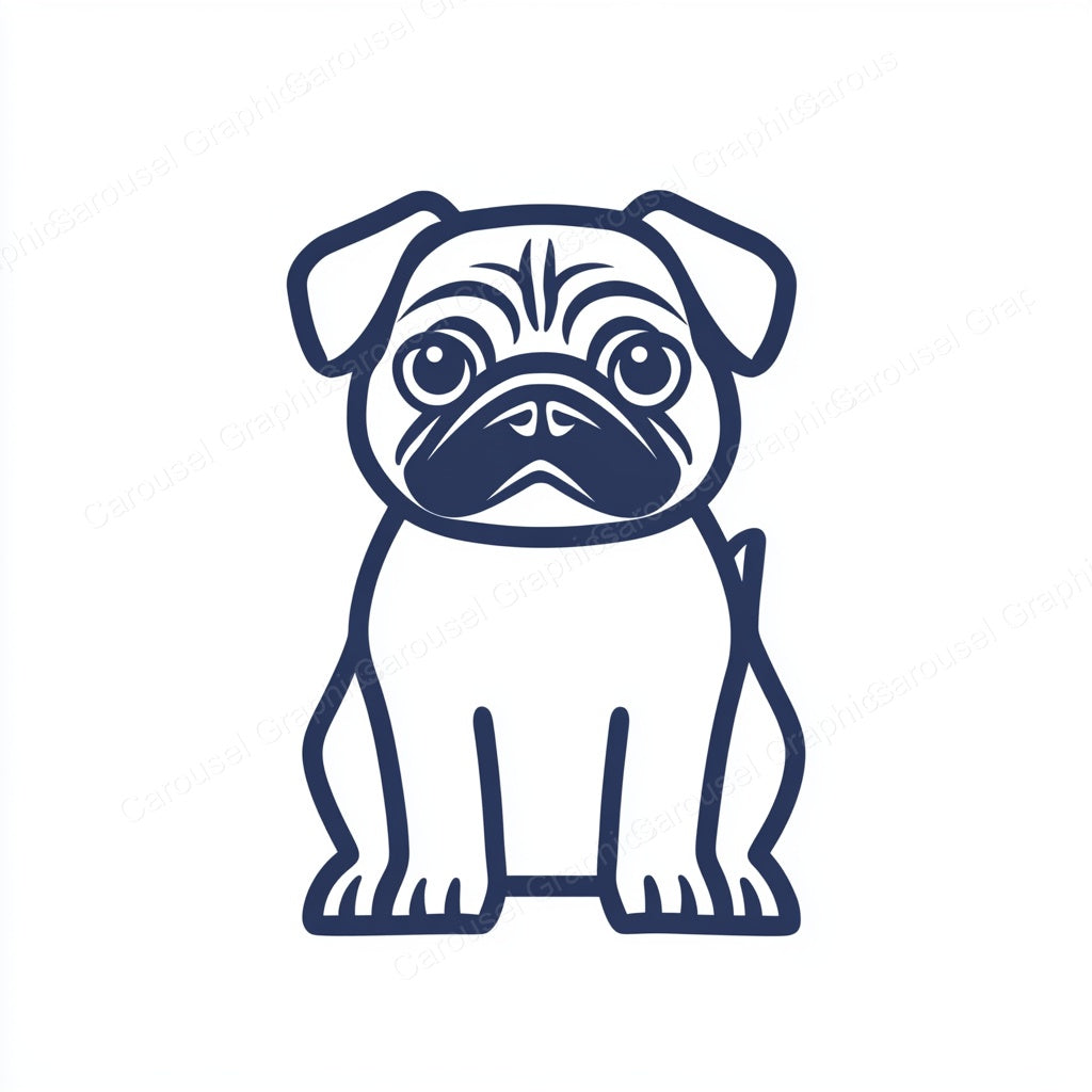 Pug Vector Graphic preview