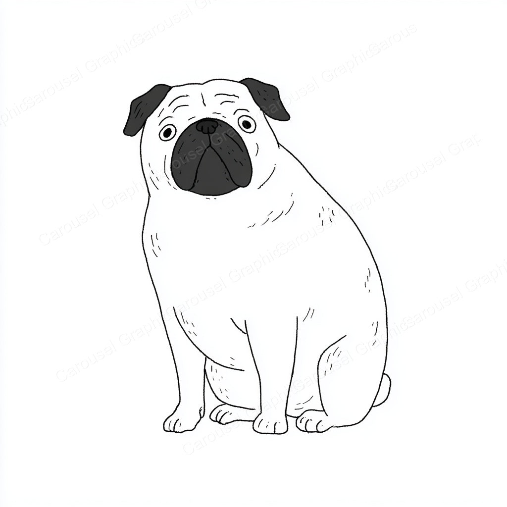 Pug Vector Graphic preview
