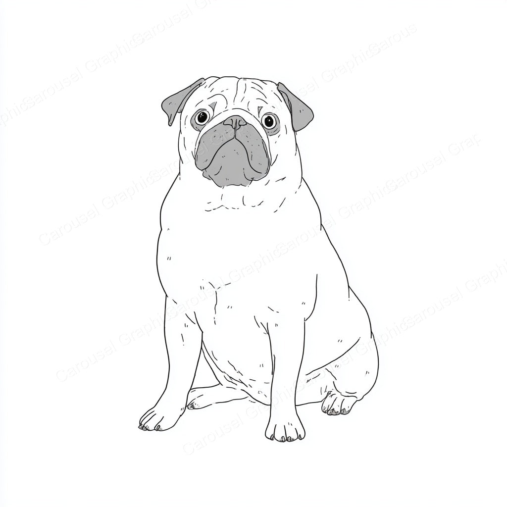 Pug Vector Graphic preview