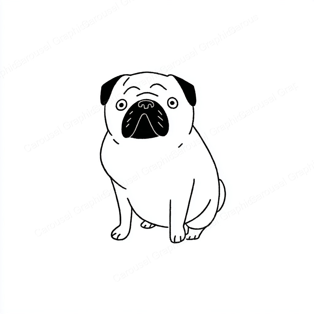 Pug Vector Graphic preview