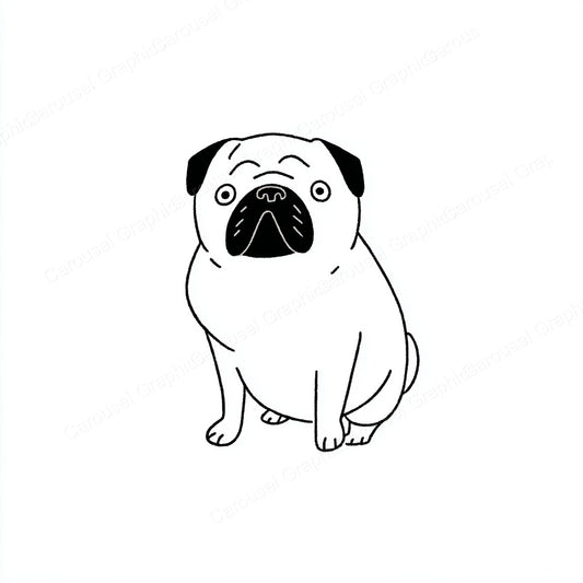 Pug Vector Graphic preview